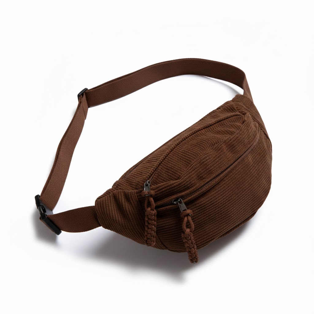 unnamed (1) Special corduroy pouch - Brown – תמונה 1