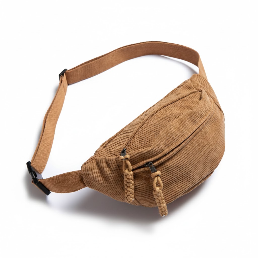 unnamed (2) Special corduroy pouch - Camel – תמונה 1